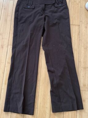 LOFT Petites Brown Marisa Wide Leg Trouser Dress Pants Size 8P